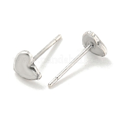 Rack Plated Heart Brass Stud Earrings for Women&nbsp;EJEW-Z048-08P