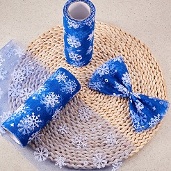 Snowflake Deco Mesh Ribbons&nbsp;OCOR-P010-G14