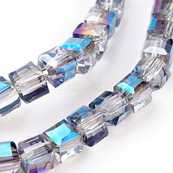 Electroplate Glass Beads Strands&nbsp;EGLA-D018-4x4mm-16