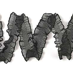 20 Yards Polyester Pleated Elastic Lace Trim&nbsp;SRIB-M015-01D