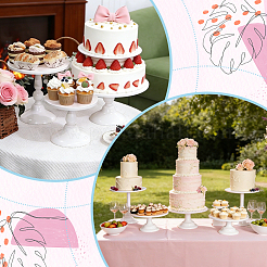 3Pcs 3 Sizes Round Iron Cupcake Riser Holder&nbsp;ODIS-WH0030-302