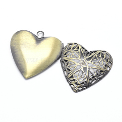 Brass Diffuser Locket Pendants&nbsp;X-KK-F717-25AB-NR