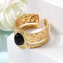 304 Stainless Steel Cuff Open Rings&nbsp;RJEW-F213-02G-08