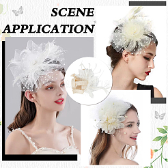 Women's Feather Aligator Hair Clips&nbsp;OHAR-WH0034-13B