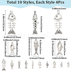 40Pcs 10 Styes Tibetan Style Alloy Pendants&nbsp;FIND-BM0001-10