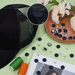 24 Bags Flat Round Cloth Cap Nail Buttons&nbsp;BUTT-BC0001-21F