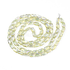 Electroplate Transparent Glass Beads Strands&nbsp;EGLA-N002-25-C02