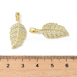 Brass Micro Pave Clear Cubic Zirconia Charms&nbsp;KK-A290-01B-G