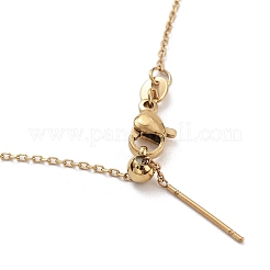 Ion Plating(IP) Adjustable 304 Stainless Steel Cable Chain Necklaces&nbsp;NJEW-K270-03G