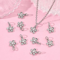 SHEGRACE Valentine's Day Brass Clear Cubic Zirconia Charms&nbsp;XGRQ3P737-577P