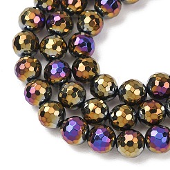 Electroplated Natural Agate Beads Strands&nbsp;G-B191-A07-8mm-04