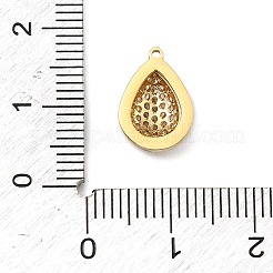 304 Stainless Steel Micro Pave Cubic Zirconia Charms&nbsp;STAS-I356-04G-05