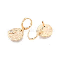Clear Cubic Zirconia Horse Eye Dangle Leverback Earrings&nbsp;EJEW-N012-66