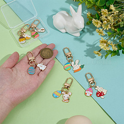 6Pcs Halloween Theme Alloy Enamel Pendant Decorations&nbsp;KEYC-PH01574