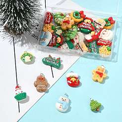 30Pcs 15 Styles Christmas Opaque Resin Pendants&nbsp;CRES-FS0001-33