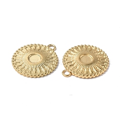 Ion Plating(IP) 304 Stainless Steel Pendant Cabochon Settings&nbsp;STAS-C066-13G