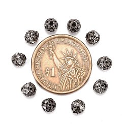 Brass Rhinestone Beads&nbsp;X-RB-A011-6mm-01B