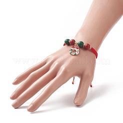 Christmas Themed Alloy Enamel Charm Bracelet&nbsp;BJEW-JB09928