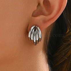 Stainless Steel Multilayer C-Shaped Stud Earrings&nbsp;AL3746-1