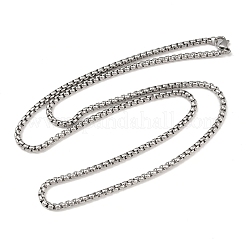 Tarnish Resistant Trendy Men's 201 Stainless Steel Box Chain Necklaces&nbsp;NJEW-L043A-46P