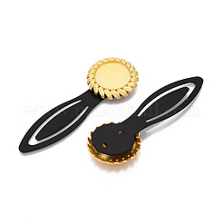 Alloy & Iron Bookmark Cabochon Settings&nbsp;PALLOY-N184-06G