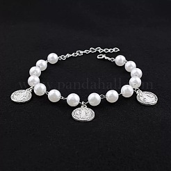 Iron Flat Round with  Saint Benedict Charm Bracelets&nbsp;HP3576