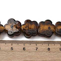 Handmade Gold Sand Lampwork Beads Strands&nbsp;LAMP-Q045-04A