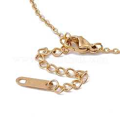 316 Stainless Steel Flowers Link Bracelet with Cable Chains for Women&nbsp;BJEW-G655-06G