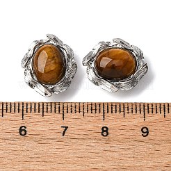Natural Tiger Eye Oval Multi-Strand Links&nbsp;G-G207-02P-07