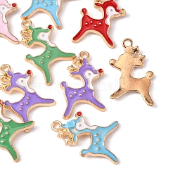 10Pcs 5 Colors Alloy Enamel Pendants&nbsp;ENAM-YW0002-08