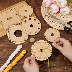 1 Set 6Pcs Wooden Bracelet Knitting Loom Boards&nbsp;TOOL-BC0002-99