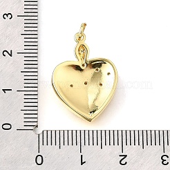 Brass Micro Pave Cubic Zirconia Pendants&nbsp;KK-V007-005G-03