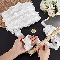 8 Yards Polyester Wavy Pleated Lace Ribbon&nbsp;OCOR-FG0002-88B