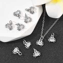 SHEGRACE Brass Clear Cubic Zirconia Charms&nbsp;XGRQ2O468-416P