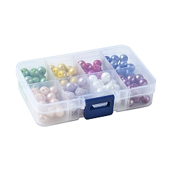 160Pcs 8 Colors Electroplate Opaque Glass Beads Strands&nbsp;GLAA-FS0001-74