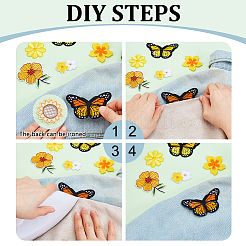 40Pcs 20 Styles Summer Theme Polyester Computerized Embroidery Cloth Iron on/Sew on Patches&nbsp;PATC-GA0002-03