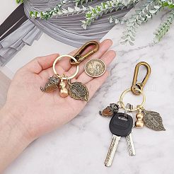 2Pcs Brass Keychain&nbsp;KEYC-FH0001-06