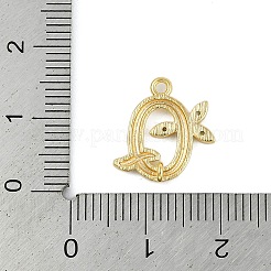 Brass Crystal Rhinestone Letter Links Connector Charms&nbsp;KK-S395-06G-Q