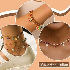 8Pcs 8 Colors Natural & Synthetic Mixed Gemstone Pendants&nbsp;STAS-CJ0003-51
