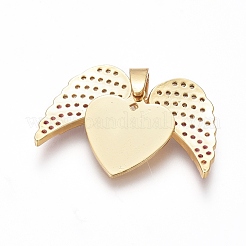 Valentine's Day Brass Micro Pave Cubic Zirconia Openable Pendants&nbsp;ZIRC-I032-29G