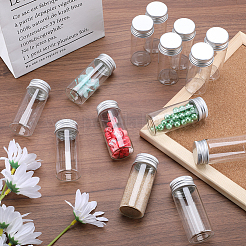 24Pcs Clear Glass Bottles Bead Containers&nbsp;CON-SC0001-09A