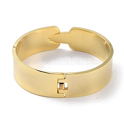 PVD Vacuum Plating Word Love 304 Stainless Steel wide Hinged Bangles&nbsp;BJEW-G700-05G