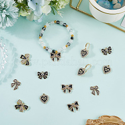 30Pcs 5 Styles Alloy Rhinestone Pendants&nbsp;FIND-SC0016-47