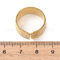 304 Stainless Steel Open Cuff Rings for Women&nbsp;RJEW-K309-32B-G