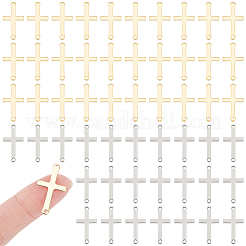 60Pcs 2 Colors Religion 201 Stainless Steel Connector Charms&nbsp;STAS-UN0054-08