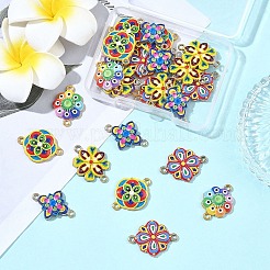 25Pcs 5 Colors 3D Printed Alloy Connector Charms&nbsp;FIND-YW0011-78