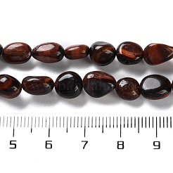 Dyed Natural Red Tiger Eye Beads Strands&nbsp;G-P497-01C-46