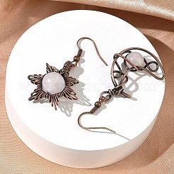 Natural Quartz Crystal Dangle Earrings&nbsp;G-H359-07R-05