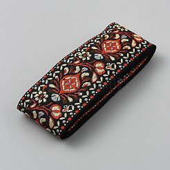 Ethnic Style Floral Pattern Embroidery Polyester Ribbons&nbsp;OCOR-XCP0003-16B