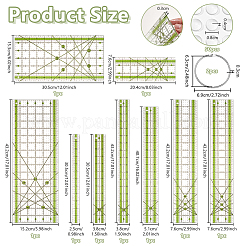 9Pcs Acrylic Sewing Ruler Template&nbsp;DIY-OC0015-73